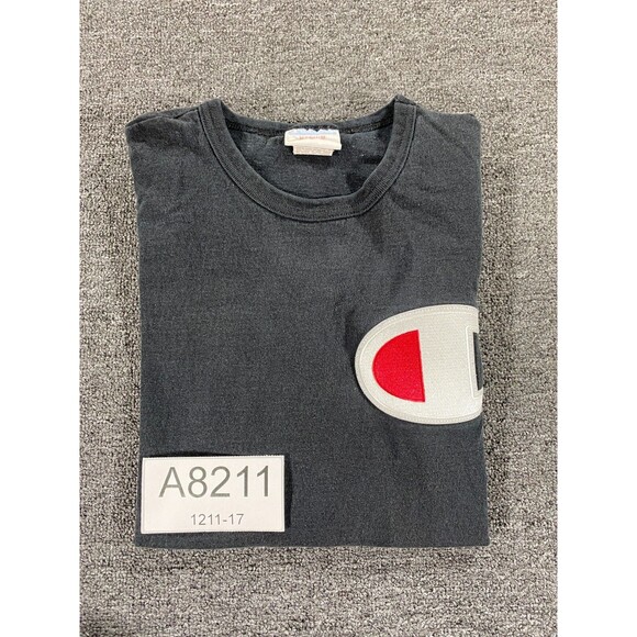 VINTAGE Champion Shirt Black Short Sleeve Crew Tee Streetwear Adult Mens Medium - Picture 13 of 15